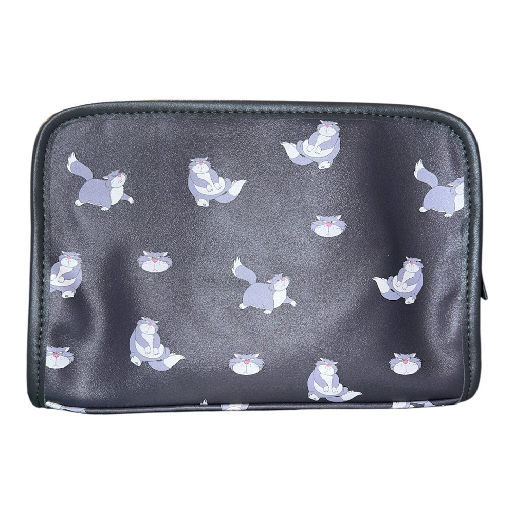 Disney Cinderella Lucifer Black and Gray Cat Cosmetic Case - Picture 2 of 4